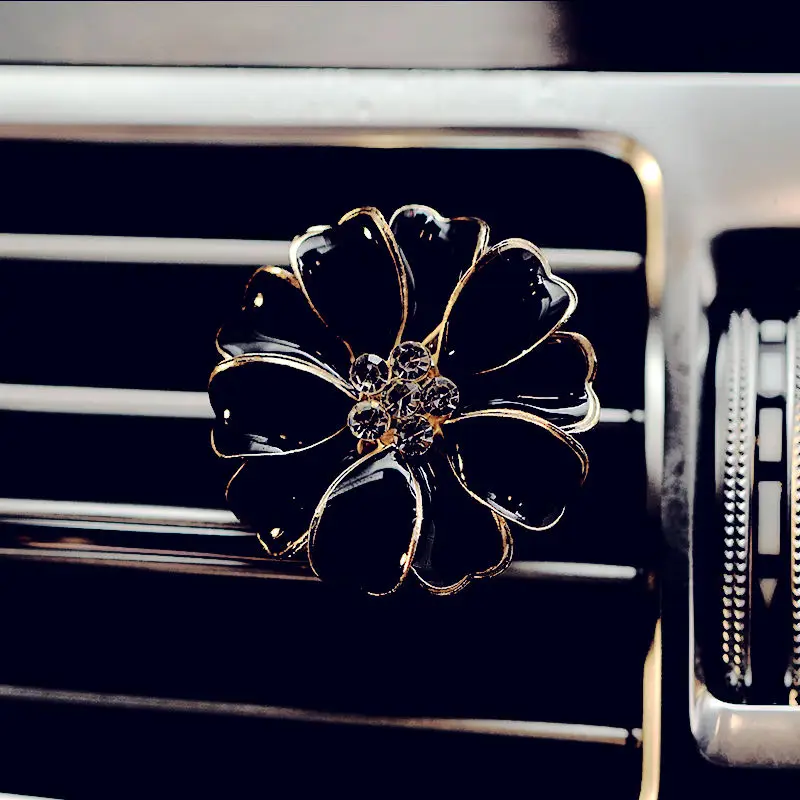 Delicate flower luxury creative automobile air conditioning outlet car perfume diffuser vent clip