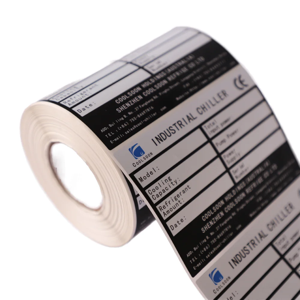 Custom Logo Printing High Temperature Resistant Label Matte Silver Labels Stickers Heat Resistant Label Electrical Stickers