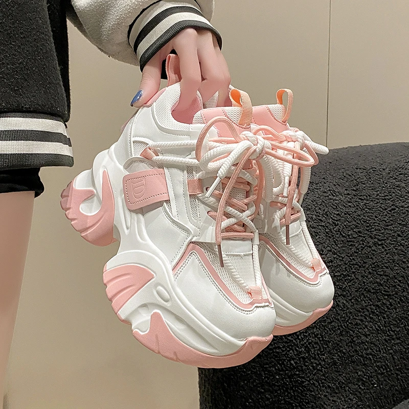 Dropshipping Custom Logo New Wedges Platform Height Increasing Shoes for Ladies Fashion Trend Designer Casual Shoes Women