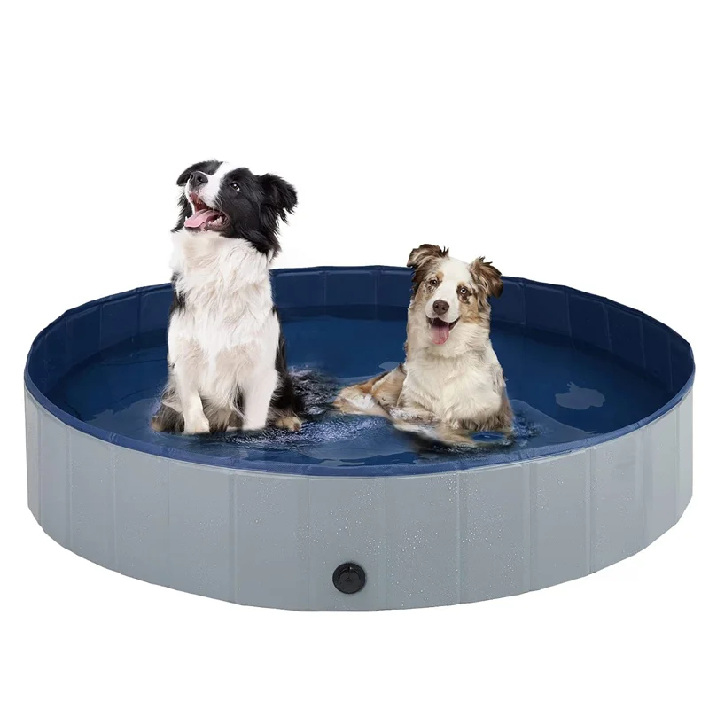 Foldable Collapsible Kids Dog Pool Portable Pet Bath Tub Large Indoor & Outdoor Collapsible Bathing Tub for Dogs and Cats