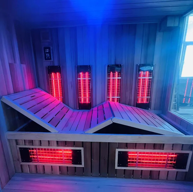 Portable Traditional red cedar Wooden Far Infrared Sauna Cold Plunge Ice Bath For 1-3 People Producer for Sale