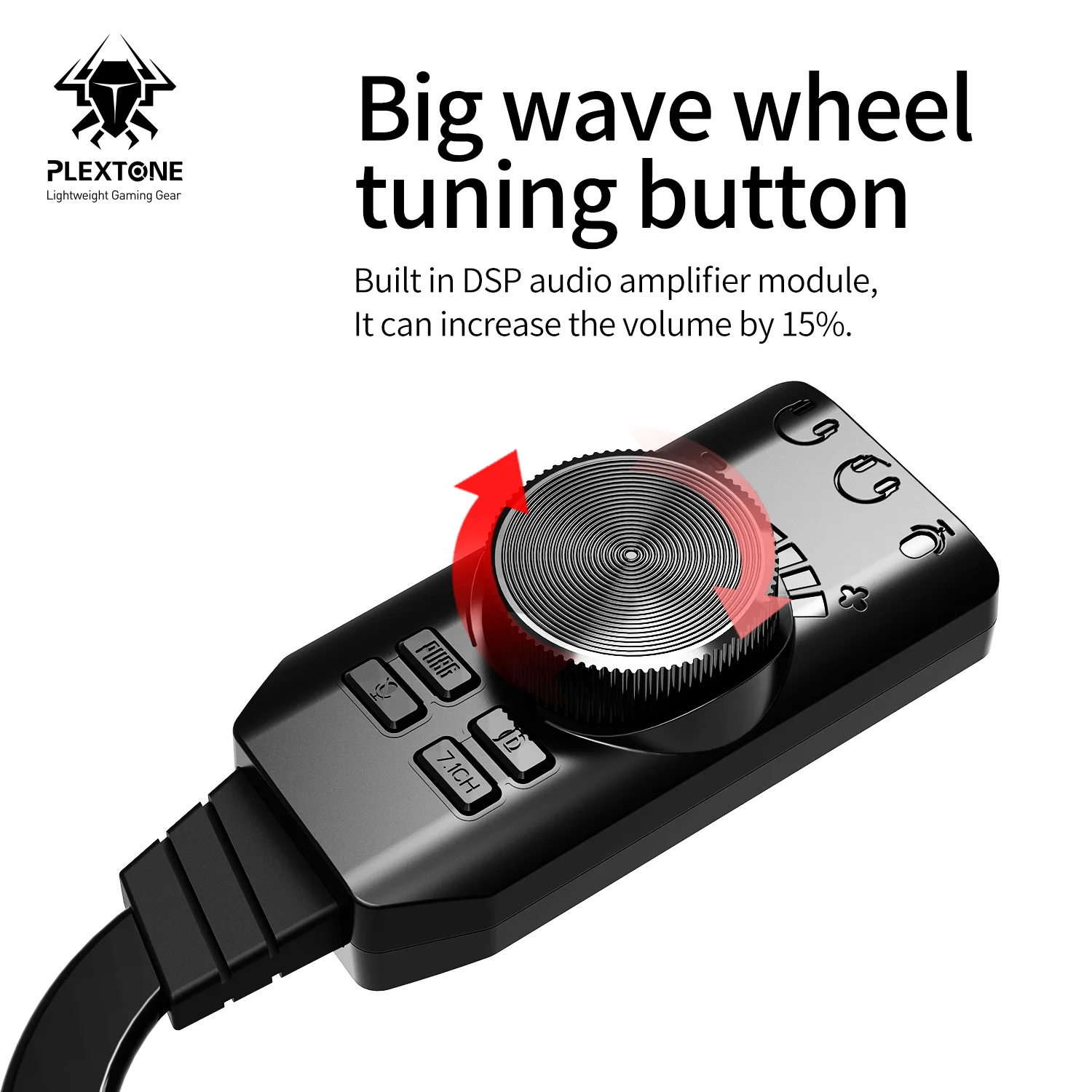  USB 7 1 Звуковая карта PLEXTONE звуковая виртуальный CH внешний адаптер стереоконвертер для