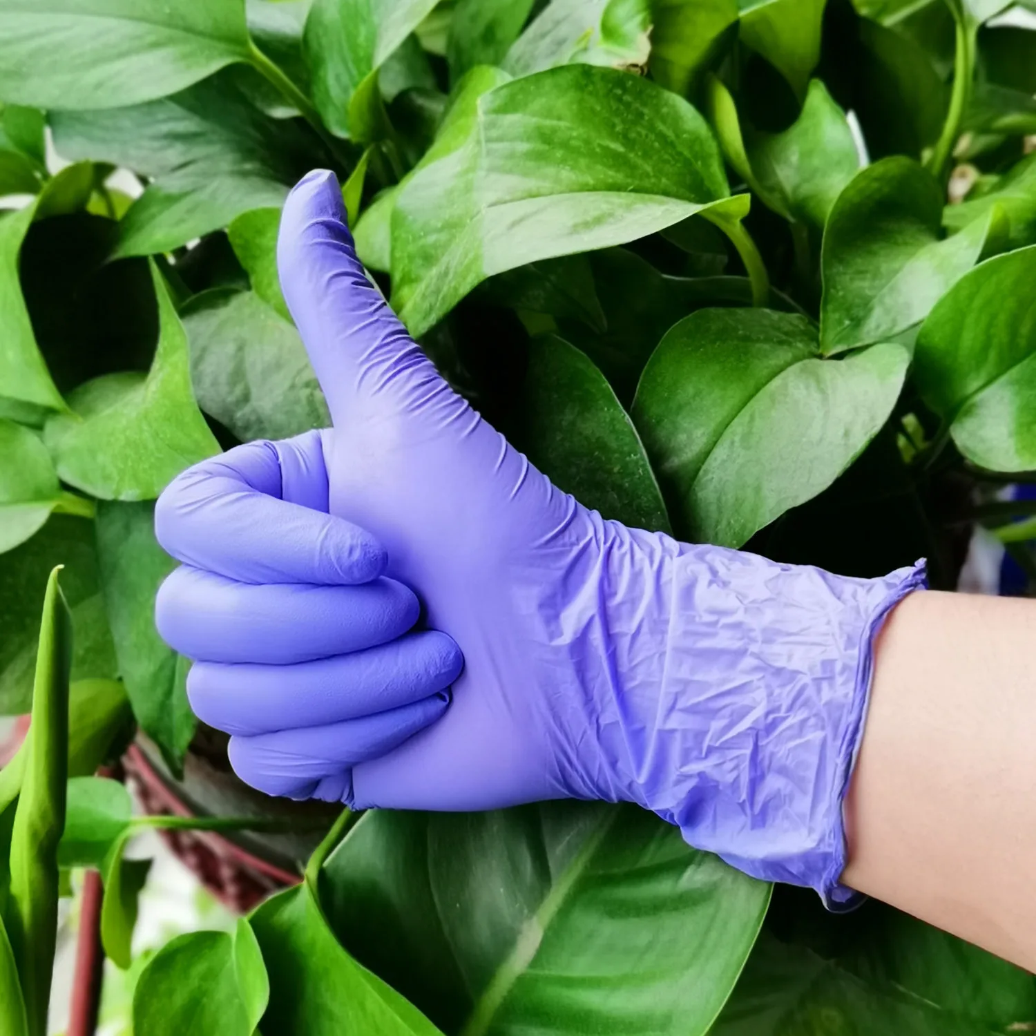 Durable Factory Promotion Low Price Multi-purpose Guantes de nitrilo sin polvo azul for Household Cleaning