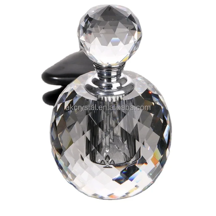 Оптовая продажа стеклянный флакон для парфюма с прозрачной алмазной крышкой в форме шара