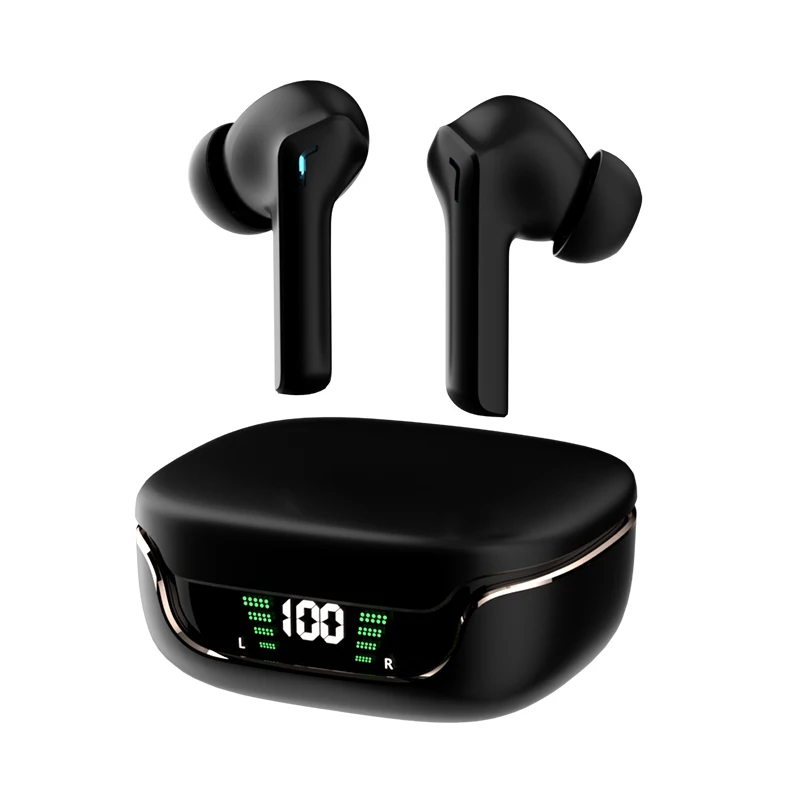 2022 New Arrivals HiFi Earbuds Wireless LED Display Gaming Earphones BT5.3 Low Delay TWS Headset Headphone with Mic Wholesale