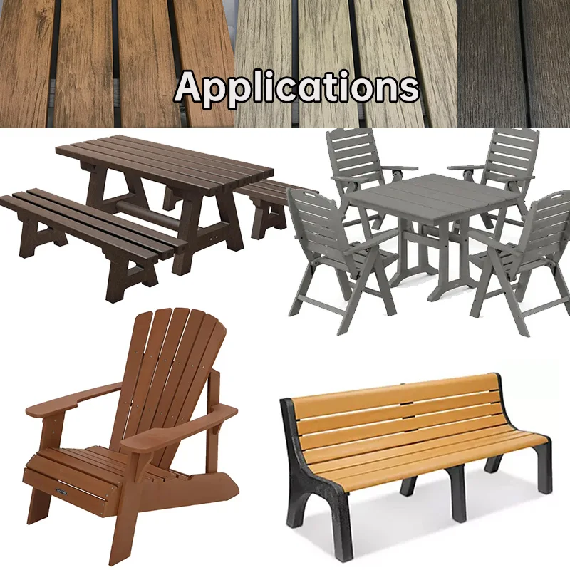 Foshan Good plastic composite poly boards plastic sheet plastic lumber synthetic wood for outdoor furniture