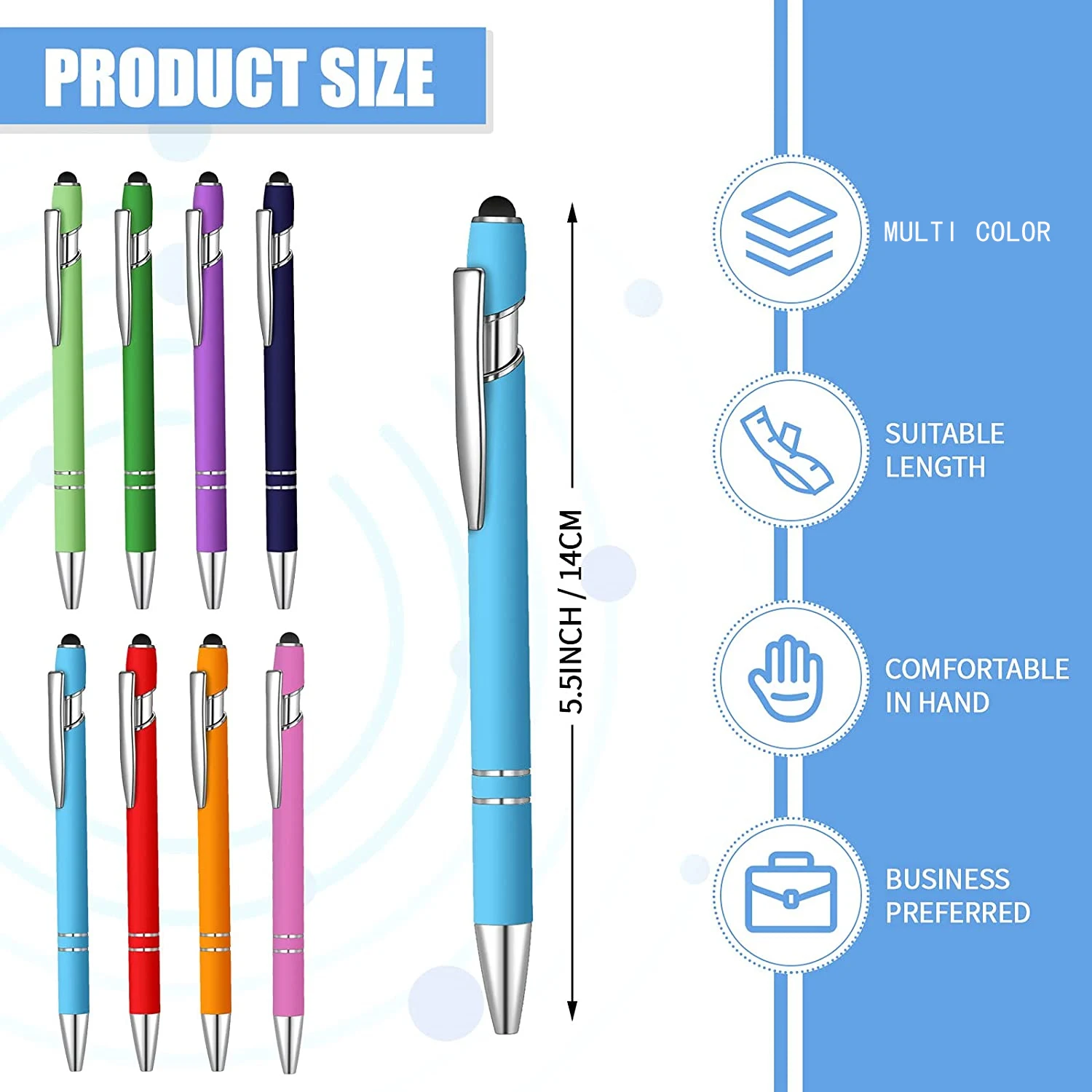 Best Cheap Click Pen Promotional Metal Biro Touch Screen Ballpoint Pens With Customized Logo