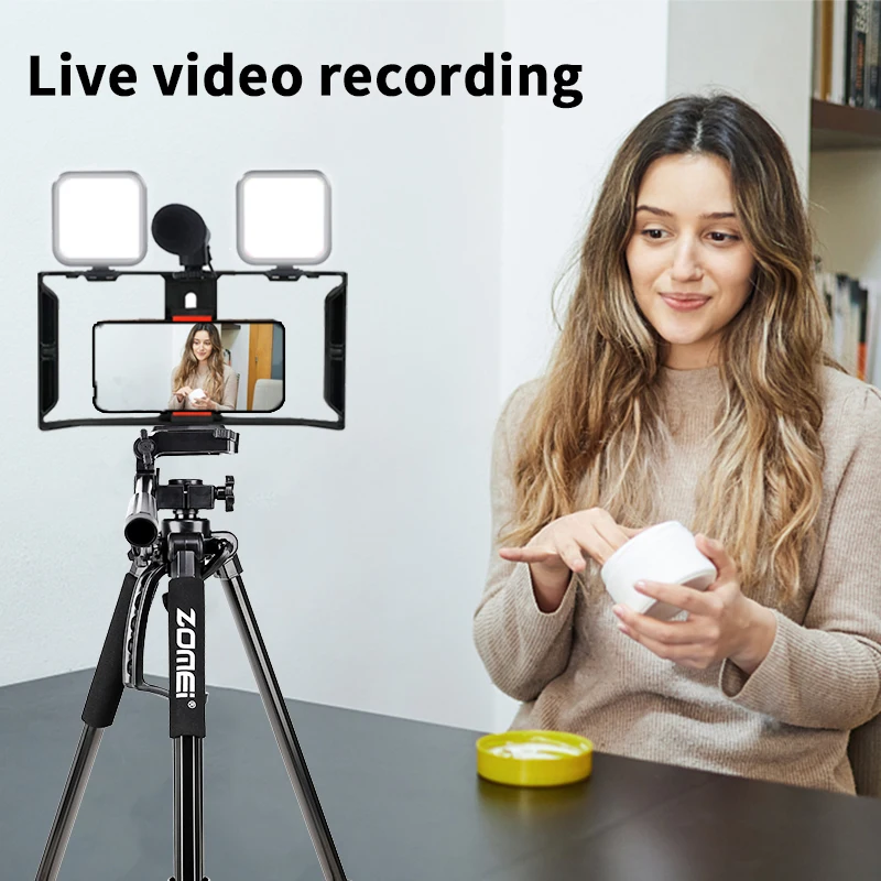 Vlogging Starter Smartphone Phone Kit Lighting Hands Free Blog Youtube Camera For Type C Travel Beginners Vlogging Kit