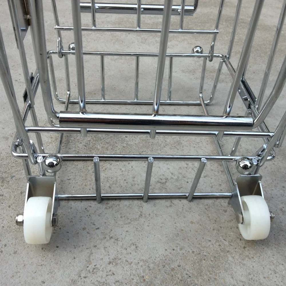 Professional Portable Metal Tennis Ball Trolley Collector Pickleball Hopper Cart for Easy Pickup Sports Usage