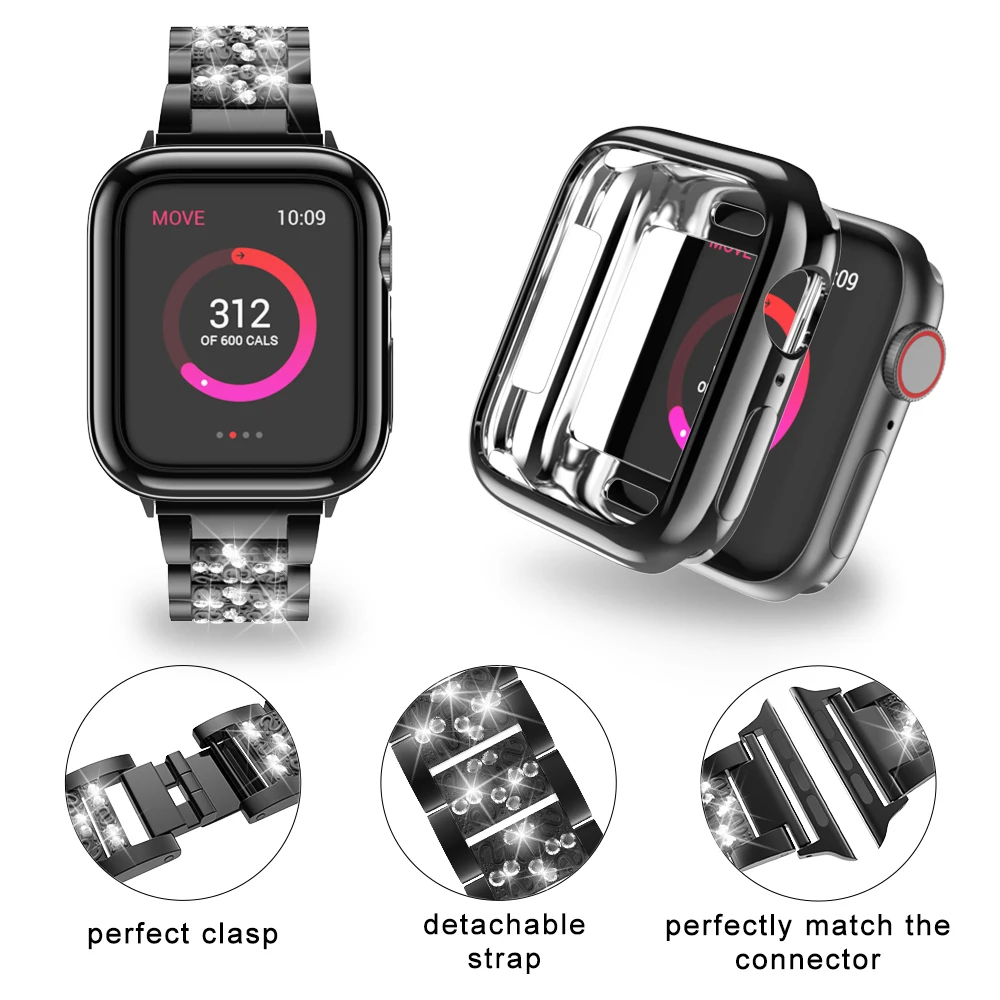  Металлический ремешок для часов Apple Watch Series 4 3 2 1 браслет 42 мм 38 44 40 apple