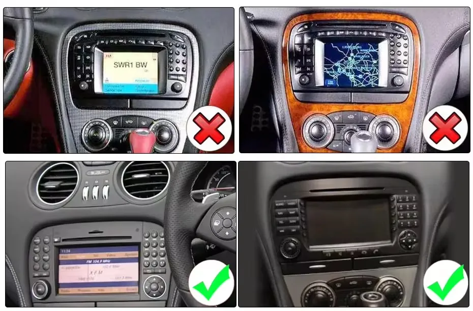 Android Car Radio 2 Din Carplay For Mercedes SL R230 SL350 SL500 SL55 SL600 SL65 2001-2007 Car Navigation Multimedia Android