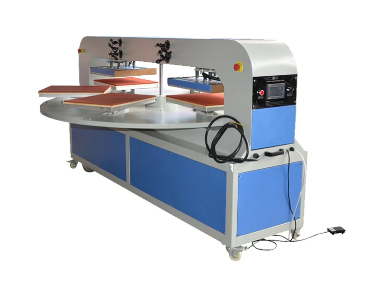 silicon flat mat 40*40cm swing full automatic heat press logo Six stations transfer clothing machine high quality for t shirts