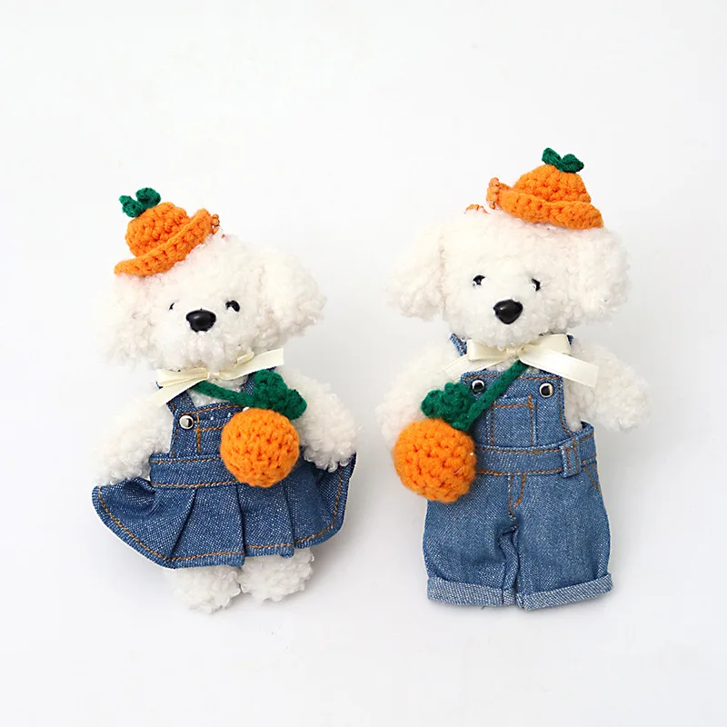 Dog Doll Accessories Knitted Skirt Sweater Knitted Bear Clothing Material Knitted Doll Hat