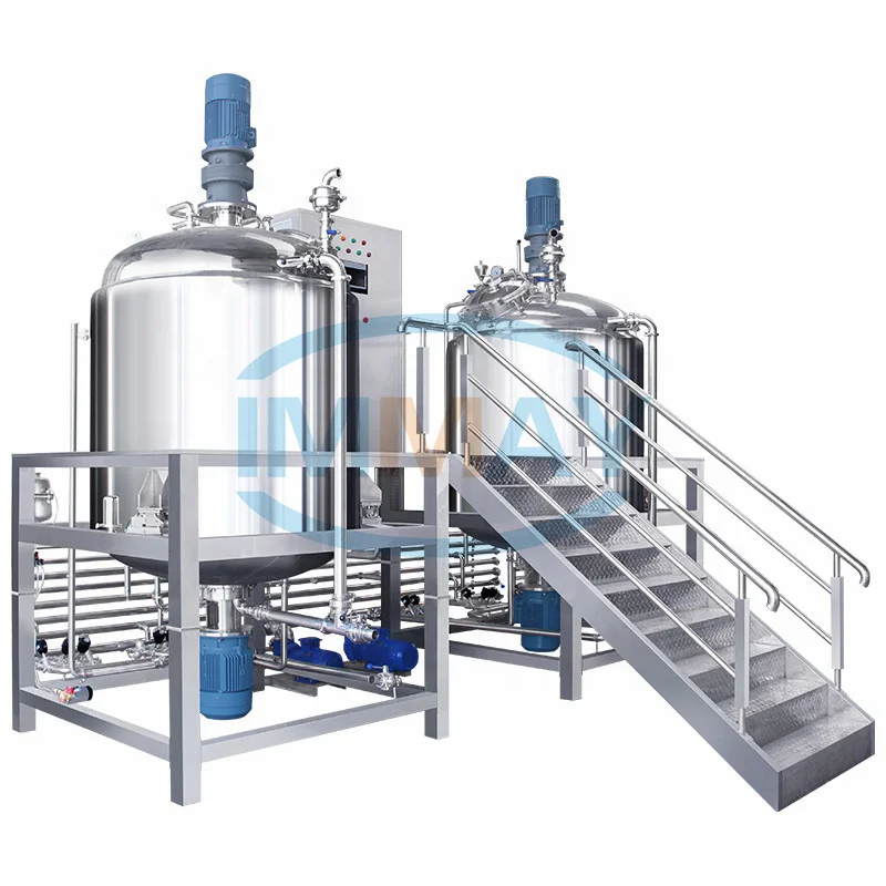 Hot sale industrial 1000L 2000L 3000L vacuum homogenizer emulsifier tank cosmetic pharmaceutical mixer and reactor