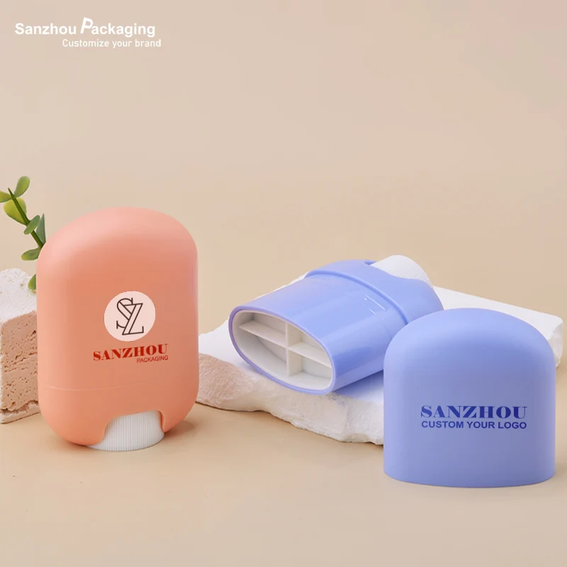 Empty Multi-use cream blush mini stick kids makeup stick container with rotary button