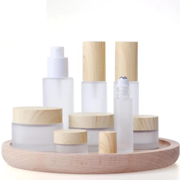 20ml 30ml 40ml 60ml 80ml 100ml 120ml glass pump lotion bottle cream jar glass roller bottle glass dropper bottle for cosmetic