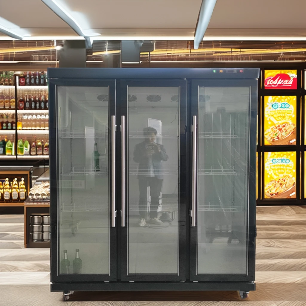 Single-Temperature Refrigerated Drinks Showcase Stylish Soft Drinks Chiller Cooler for Display for Home or Commercial Use