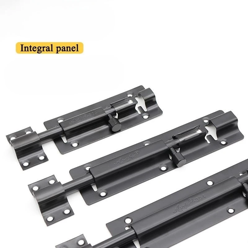 Black stainless steel minimalist safety door and window lock catch household wooden door old-fashioned door bolt