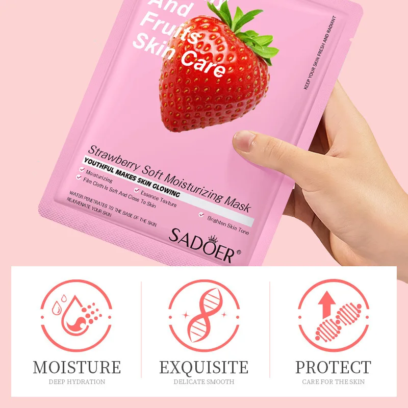 100%  Organic Best Whitening Moisturizing Sheet Mask Wholesale OEM Plant Rose Mask Hydrating moisturizing