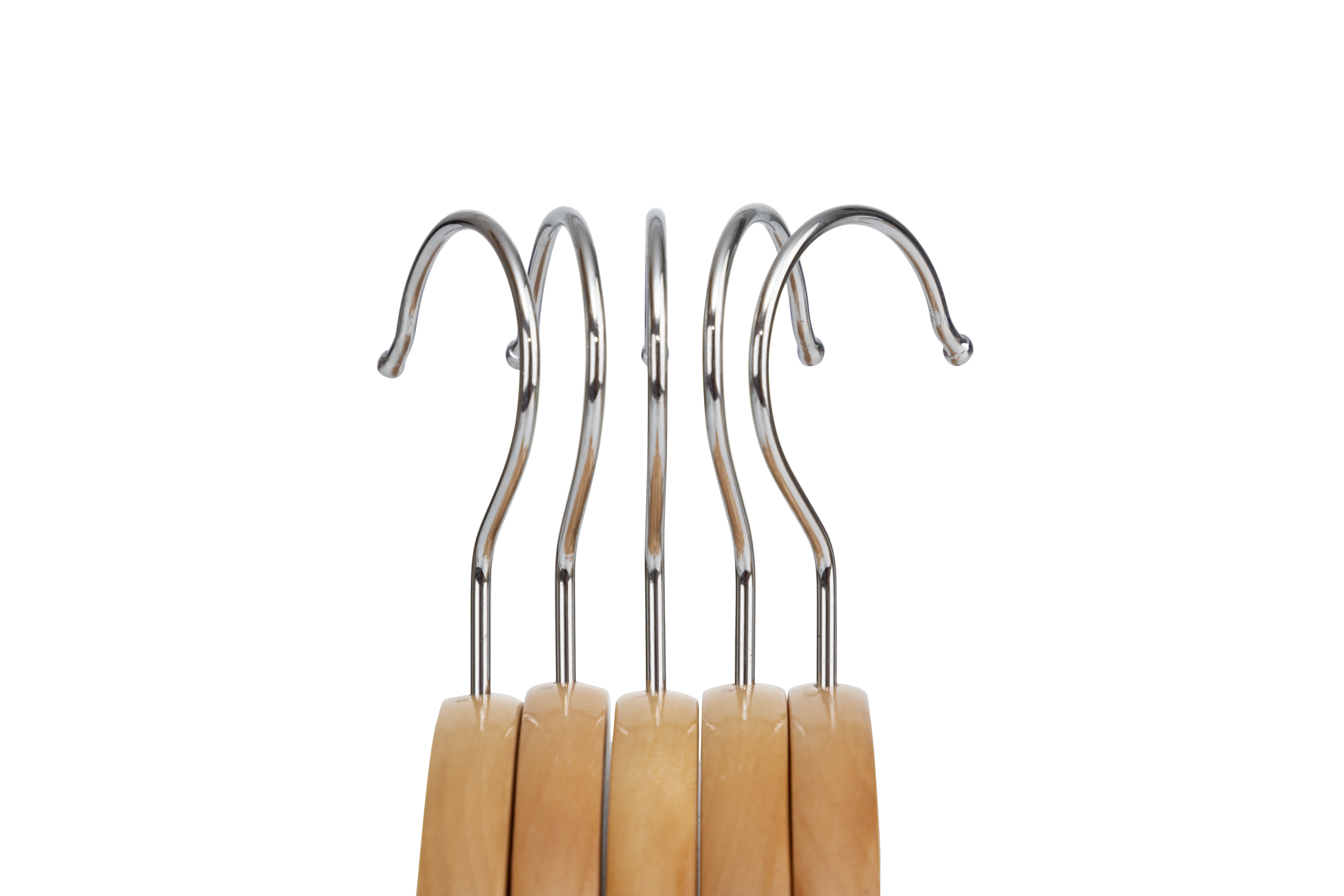 Natrual hanger luxury popular natural wood clothes hanger laminated plywood shirts hanger with bar