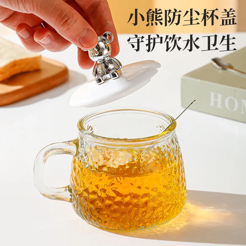 Iced House Glass Water Bottles Clear Portable Tumbler Drinking Cups with Handle Customize borosilicate fitness sport Hot Sales