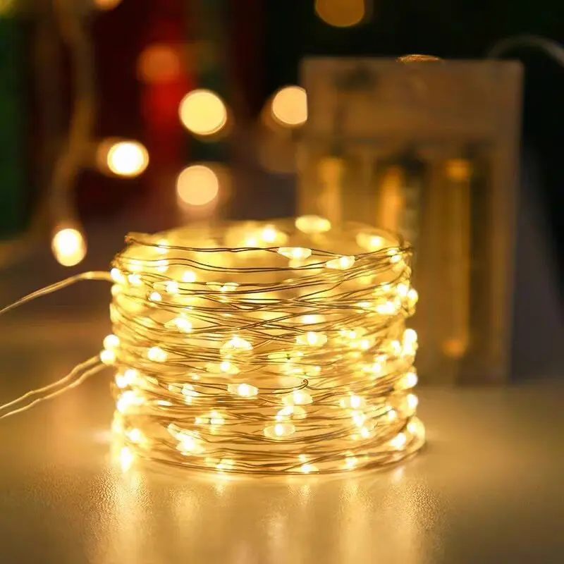 1M 2M 3M 5M 10M 20M 30M Led Strings Copper Wire 3XAA Battery Operated Christmas Wedding Party Decoration LED String Fairy Lights