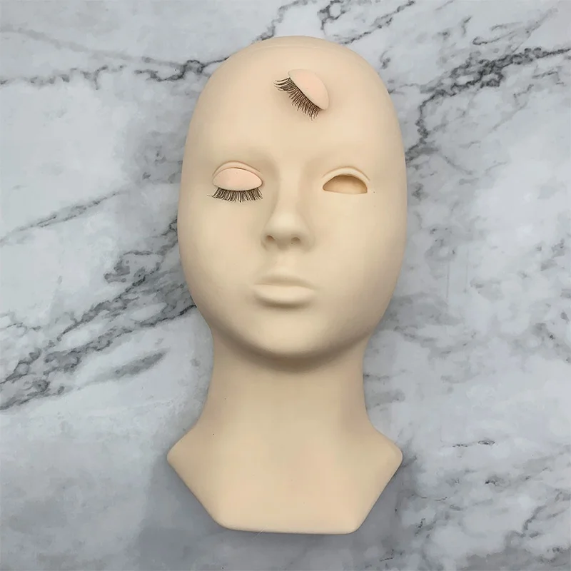 Fashion African American Mannequin Head Silicone Mannequin Heads for Lashes Training