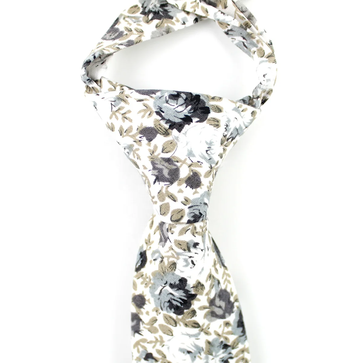 Wholesale Tie Flower Convenient Student Boy Girl Hook Loop Handmade Cotton Print Shengzhou Pretied Slim Skinny Children Necktie