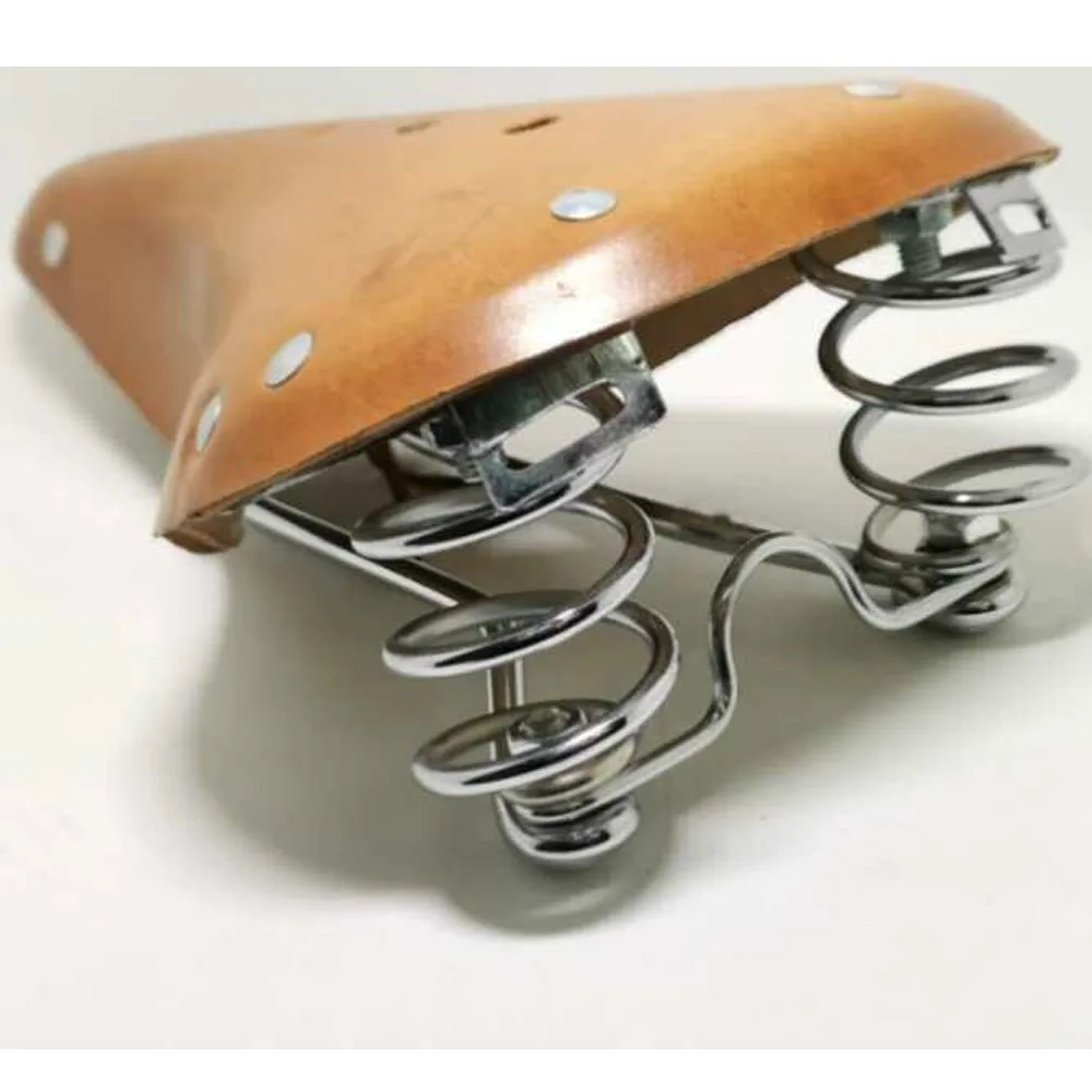 Genuine cow leather saddle for bicycle/tricycle (FP-SADDLE231)