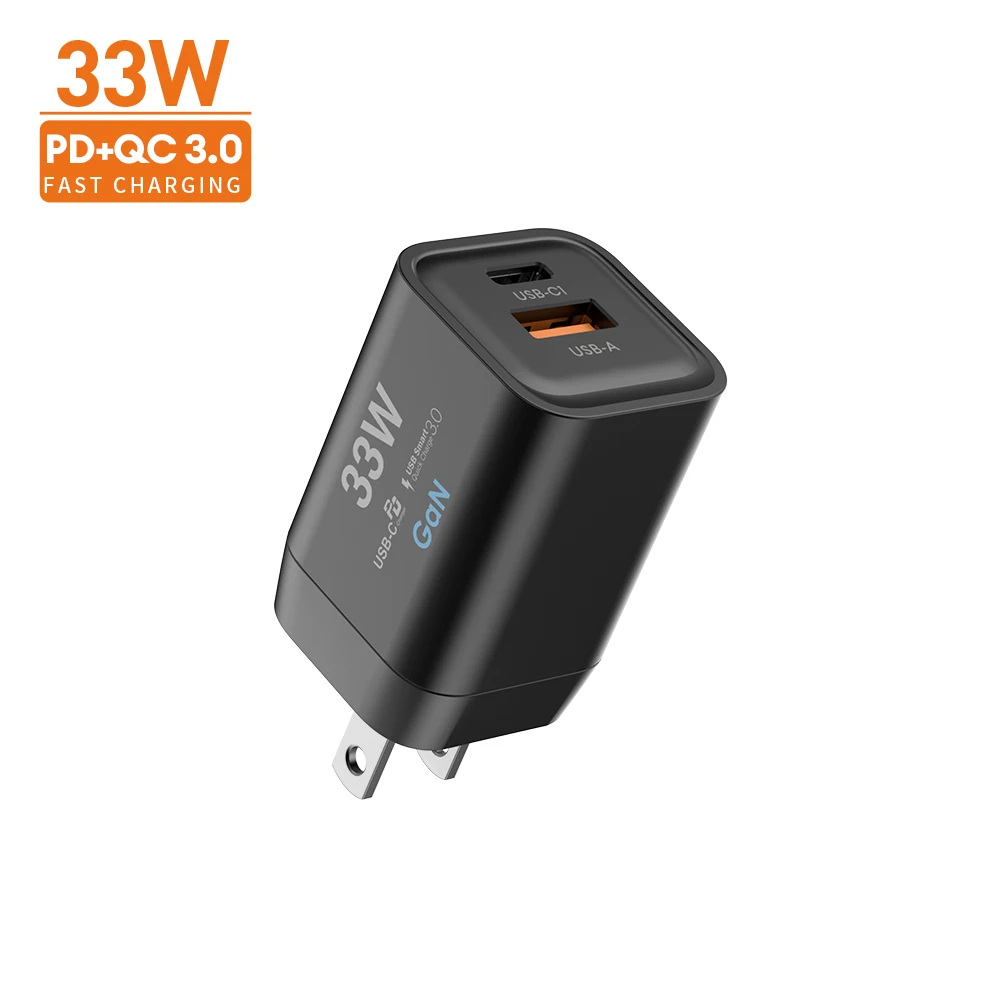33W Pd Qc3.0 Gan Mobile Phone Charger Fast Charging Complete Usb Port Wall Chargers For Macbook Laptop Adapter Charge For Anker