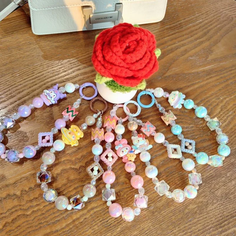 3D Creative Cute Cartoon mobile phone keychain Accessories Car Bag Pendant  Sanrioes Kuromi melody keyring Key chain