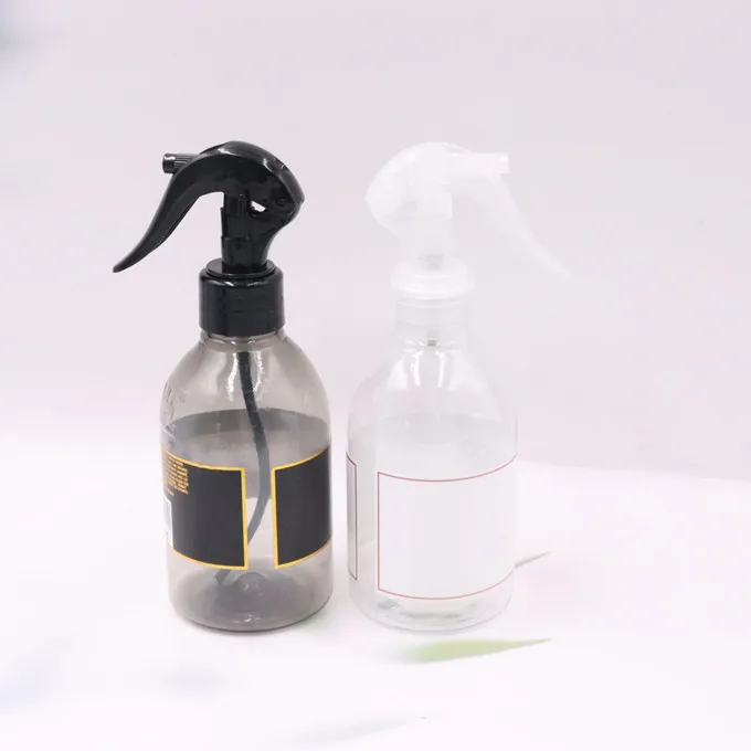 Wholesale 250ml Round shape Empty Plastic Mist Spray Bottles PET plastic trigger spray bottle perfume spray bottles