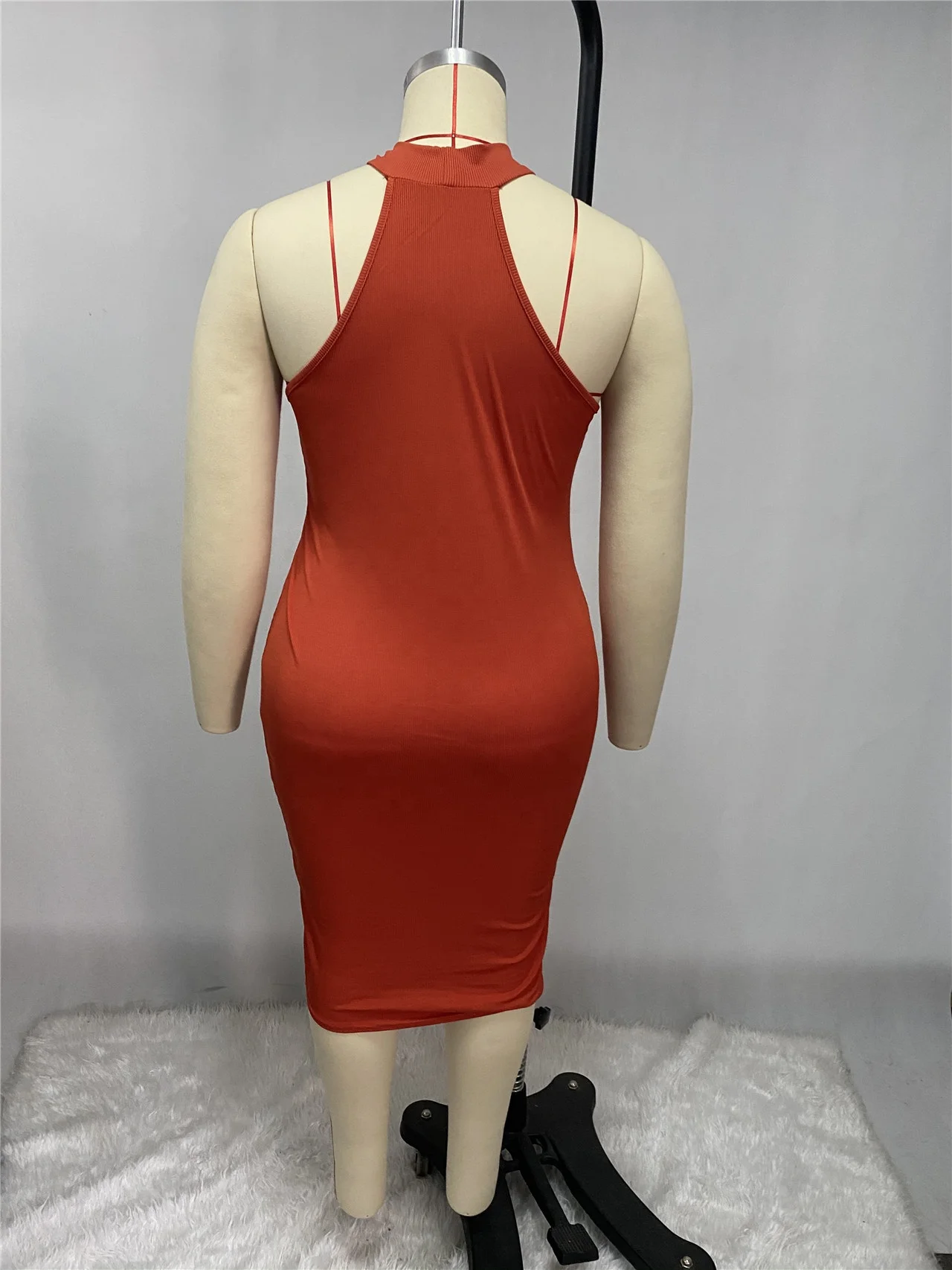 
wholesale summer 2021 plus size clothes sleeveless sexy bodycon party dress 