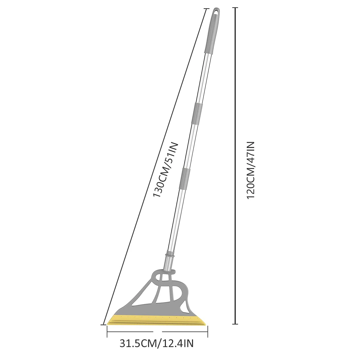 32*130CM Factory Wholesale Multifunction Magic Broom Sweeper, 2 in 1 Rubber Easy Remove Water, Pet Hair, Dust, Window Cleaning