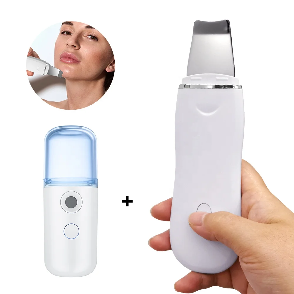 Professional Face Exfoliating Device Peeling Sonic Face Skin Spatula Deep Cleansing Ultrasonic Facial Skin Scrubber