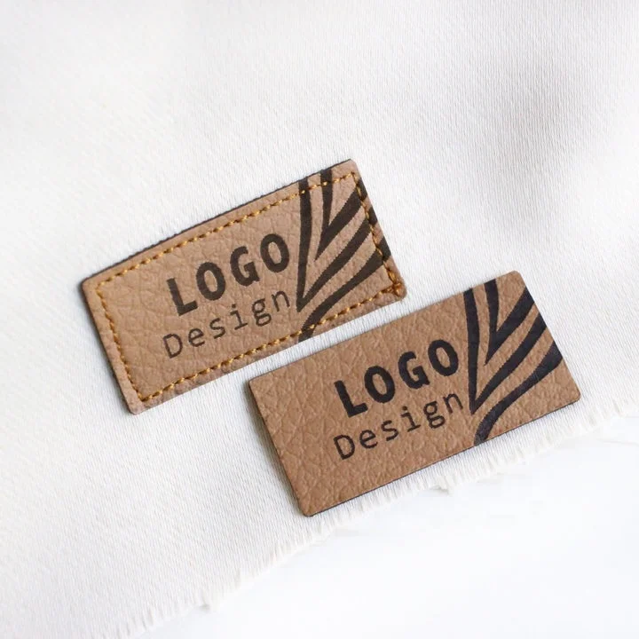 No Minimum Factory Custom luxury Logo Badge Garment Patch Leather PU Label