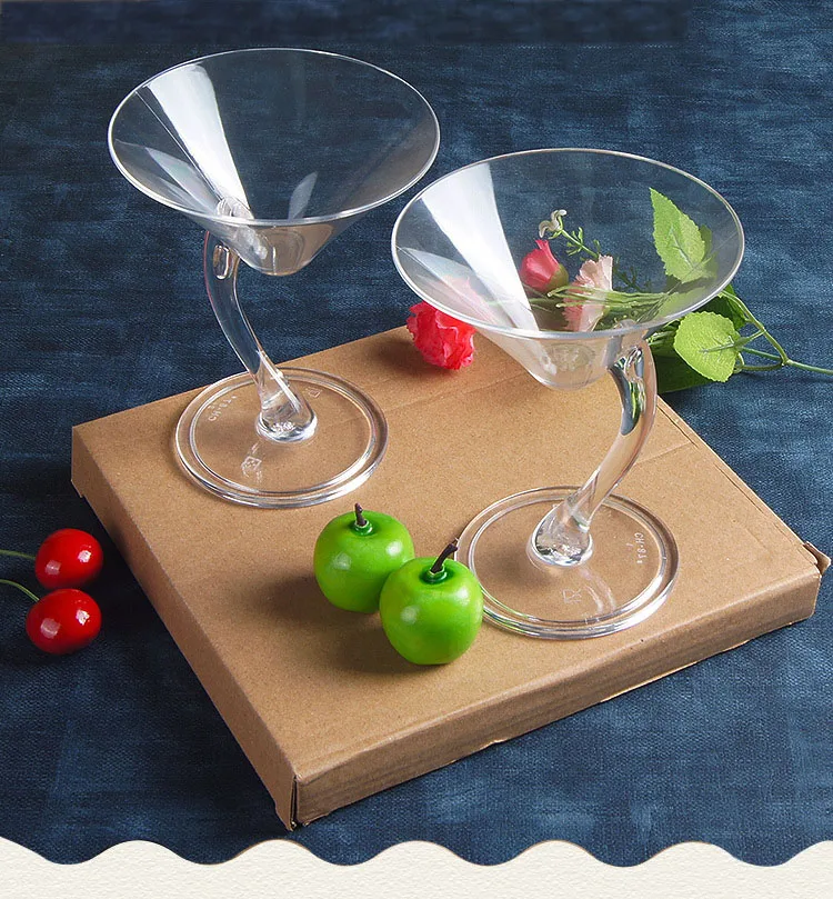 Disposable clear plastic goblet containers jelly pudding mousse dessert cups