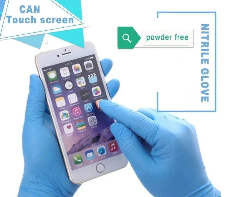 
New designer custom nitrile surgical gloves powder free blue nitrile gloves powder free non sterile 