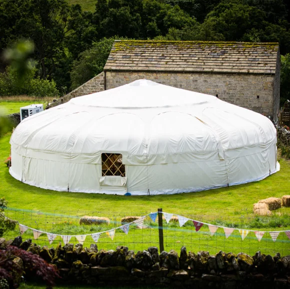 Low price canvas fabric mongolian yurt tent