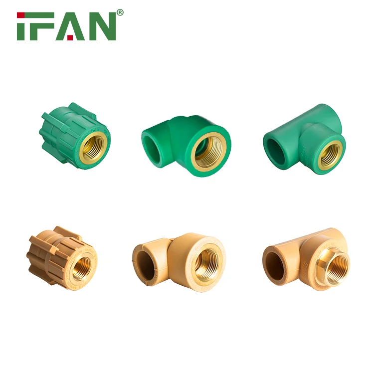 IFANPlus High Quality Tube Connector Connect Fittings 20-110mm Injection Polypropylene Pipe Fittings Yellow Green PPR Fittings
