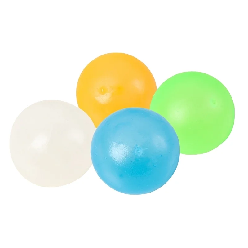 HUAMJ Custom Hand Massage Relief Stress Wall Ceiling Dglow In The Dark Sticky Ceiling Balls For Glow In The Dark Sticky Balls