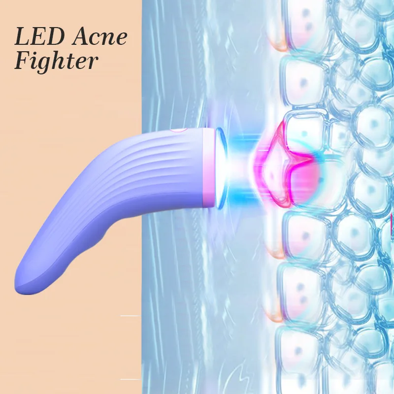 Mini LED Photon Skin Rejuvenation Face Massager Facial Lifting Electric Blue Red Light Therapy Wrinkle Remove Beauty Tools