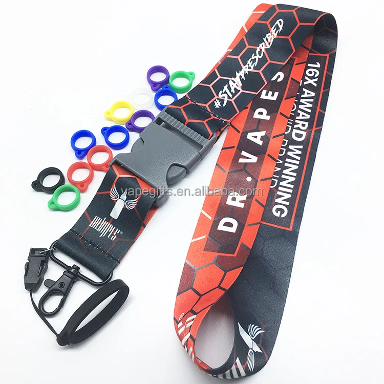 Manufacturer custom elastic vape pen clip e-cigarette holder lanyard