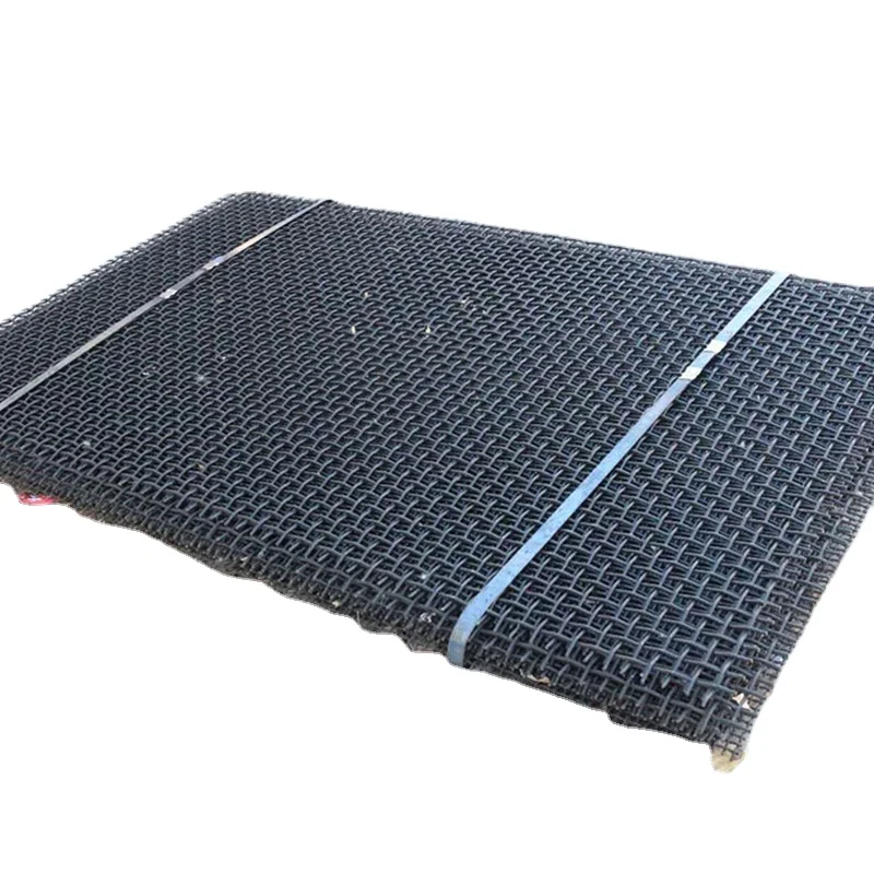 65mn crimped woven stainless steel crusher crimped wire mesh for mining vibrating screen