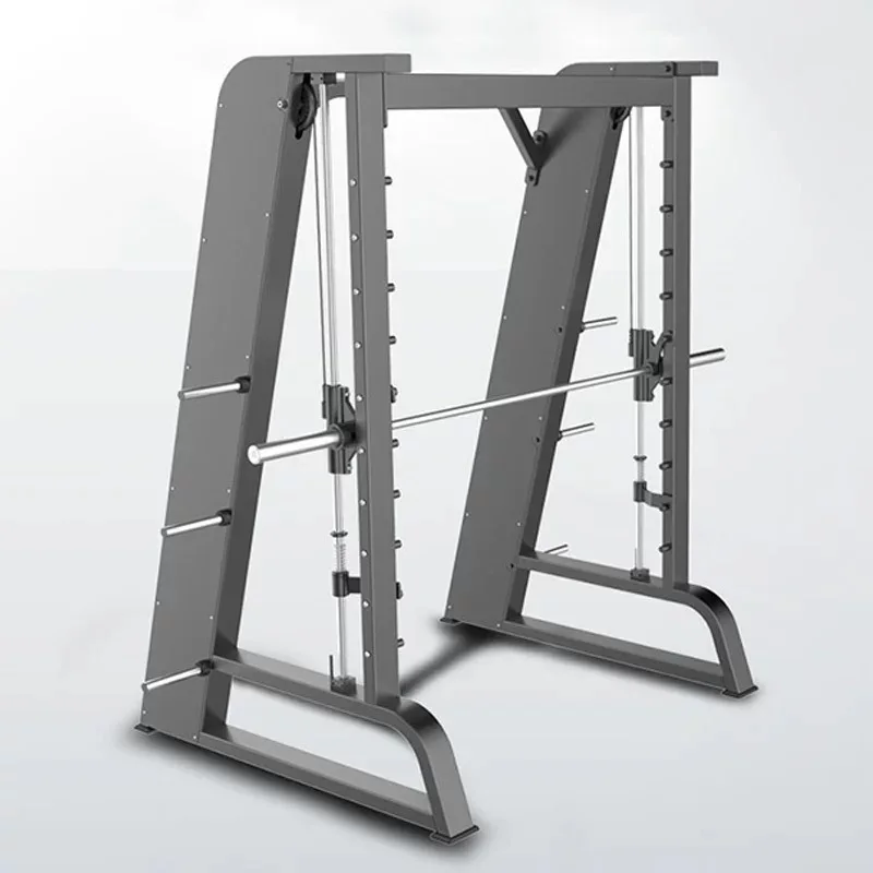 Ergonomic Heavy-Duty Steel Plate Loaded Squat Machine Gym Equipment with Adjustable Weight for Training Smith Machine