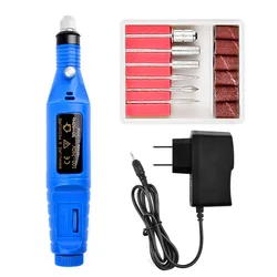 Power Electric Manicure Machine Pen Pedicure Nail File Nail Tools 6 bits Drill Nail Drill Machine Kit