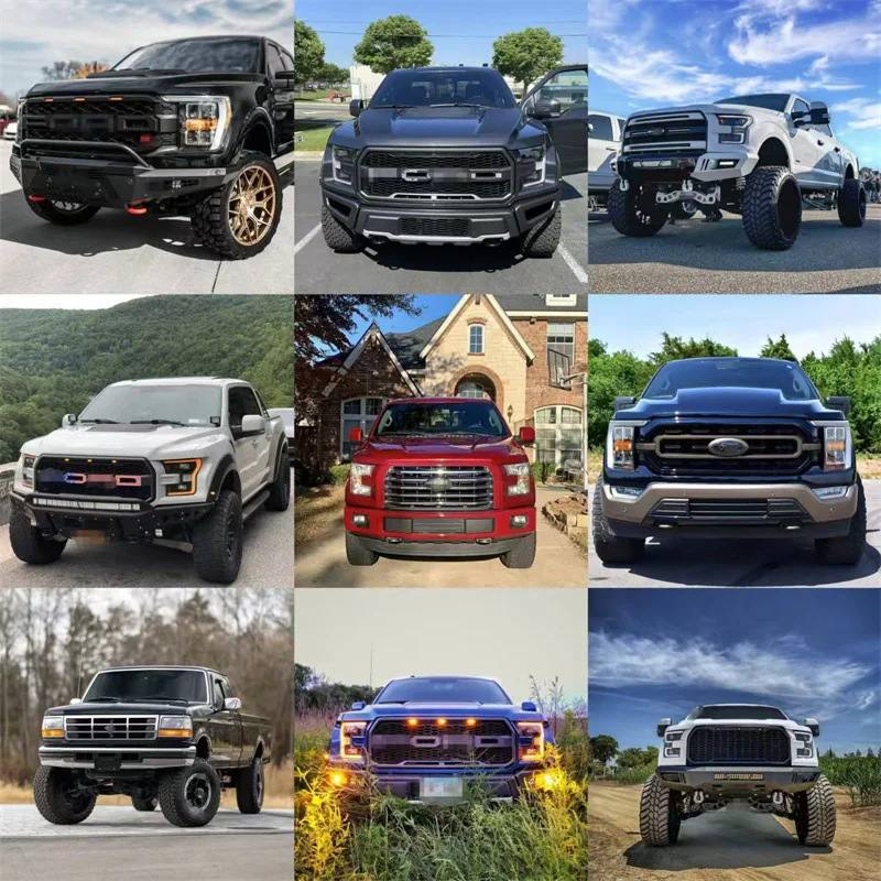 Auto Ranger Body Kit For Ford Ranger T6 T7 T8 2012-2020 Convert To 2020 F150 Raptor Look Model Car Body Kit for ford f150 grill