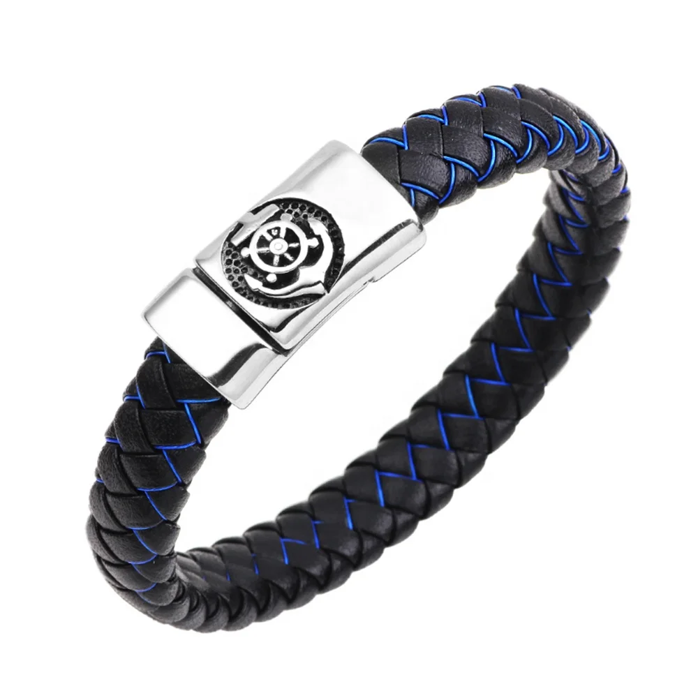 Adjustable Sterling Silver Custom Ship Black Cheap Amazonite Rope Mens Anchor Baguette Bracelet