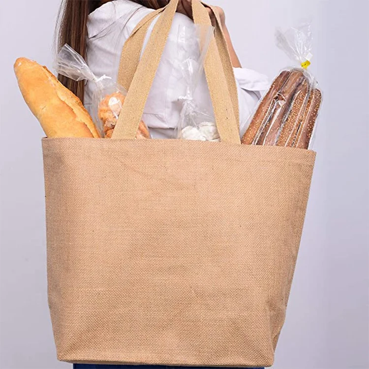 Wholesale Manufacturers Reusable Bags for Shopping Eco Tote China Jute Bag