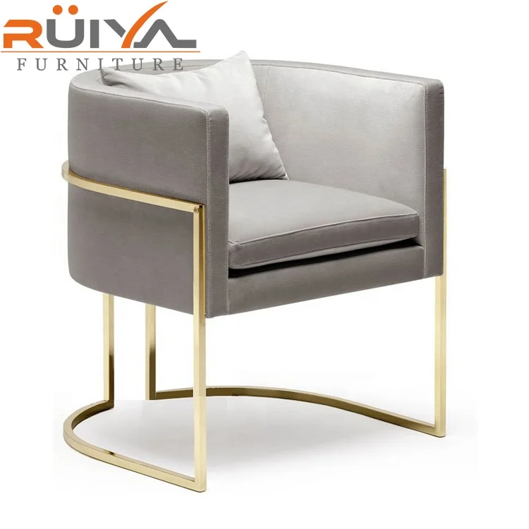 Best Selling new design metal gold frame leisure chair modern salon chair